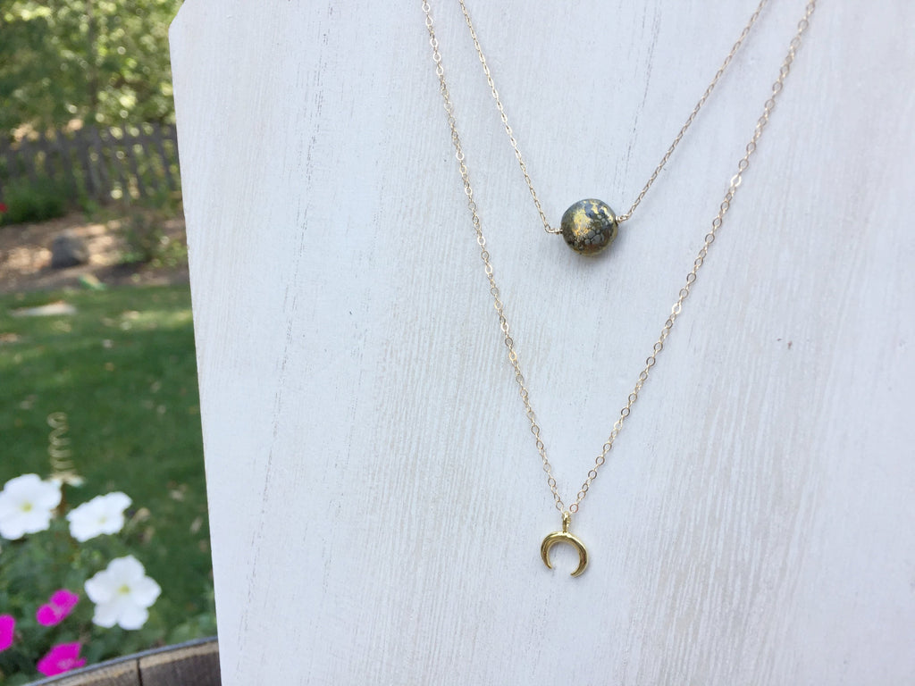 Puffed Coin Necklace