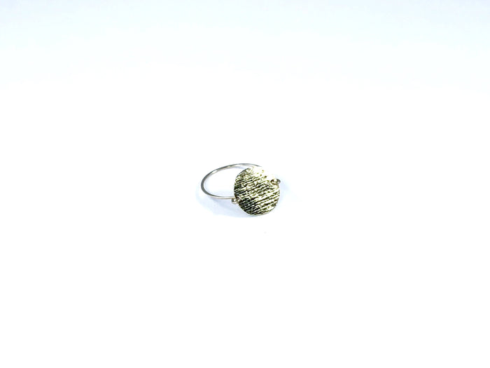 Textured Coin Ring