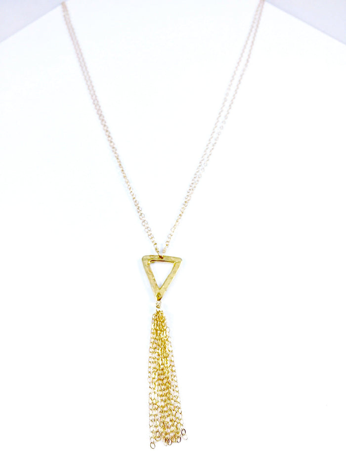 Triangle & Tassels Necklace