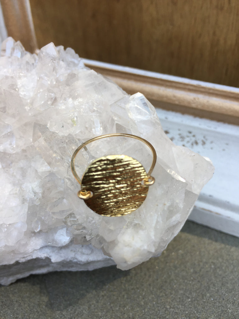 Textured Coin Ring