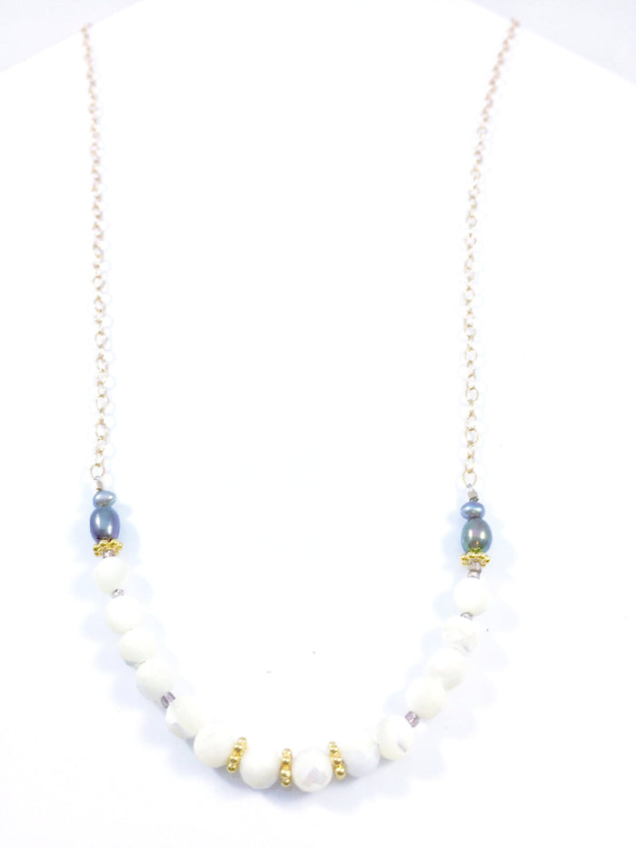 Mother of Pearl Long Layering Necklace