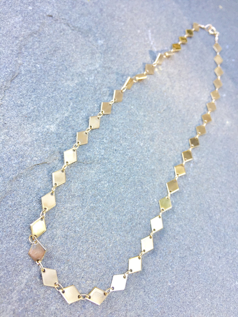 Diamond Chain Choker Necklace