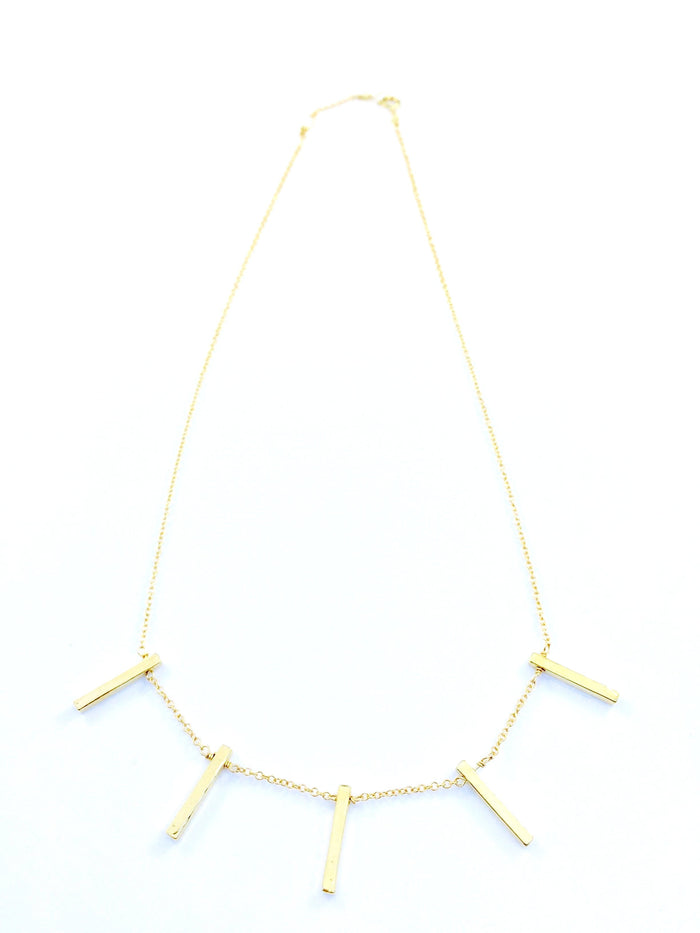 Vertical 5 Bar Necklace