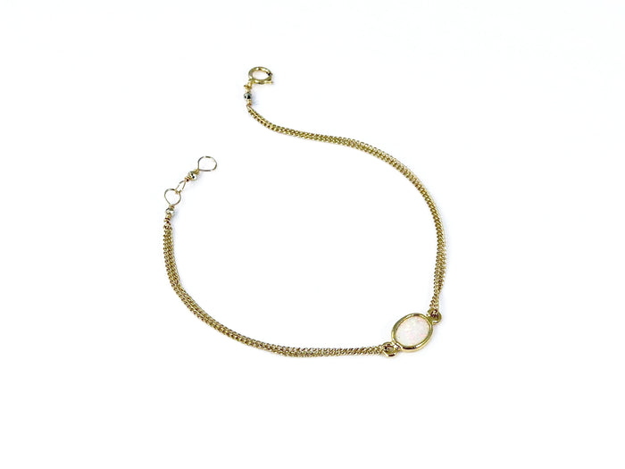 Opal Double Chain Bracelet